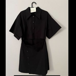 Urban Revivo Button Down A-Line Shirt Collar Dress